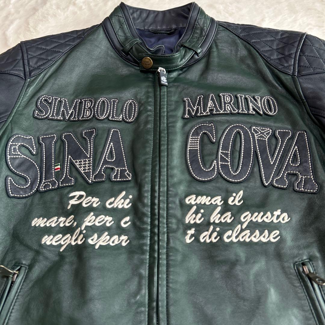 SINA COVA⭐︎L シナコバ レザーライダースジャケット シングル パテット