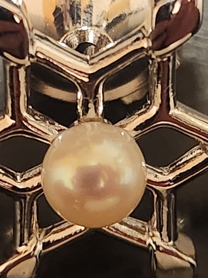 TASAKI　雪の結晶 真珠ブローチ　ダイヤ0.01ct