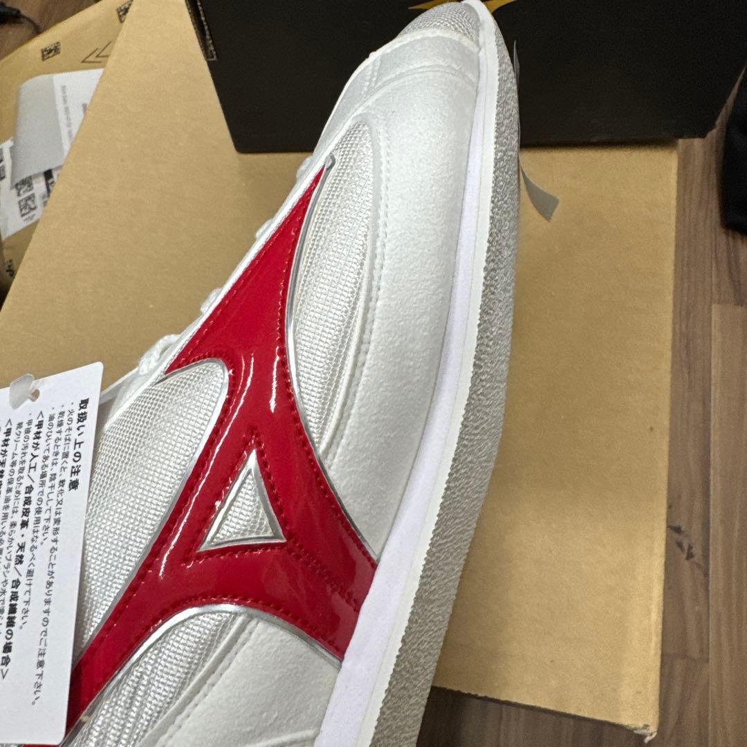 Mizuno ボクシングシューズ 日本製 ホワイト/レッド 21gx230001