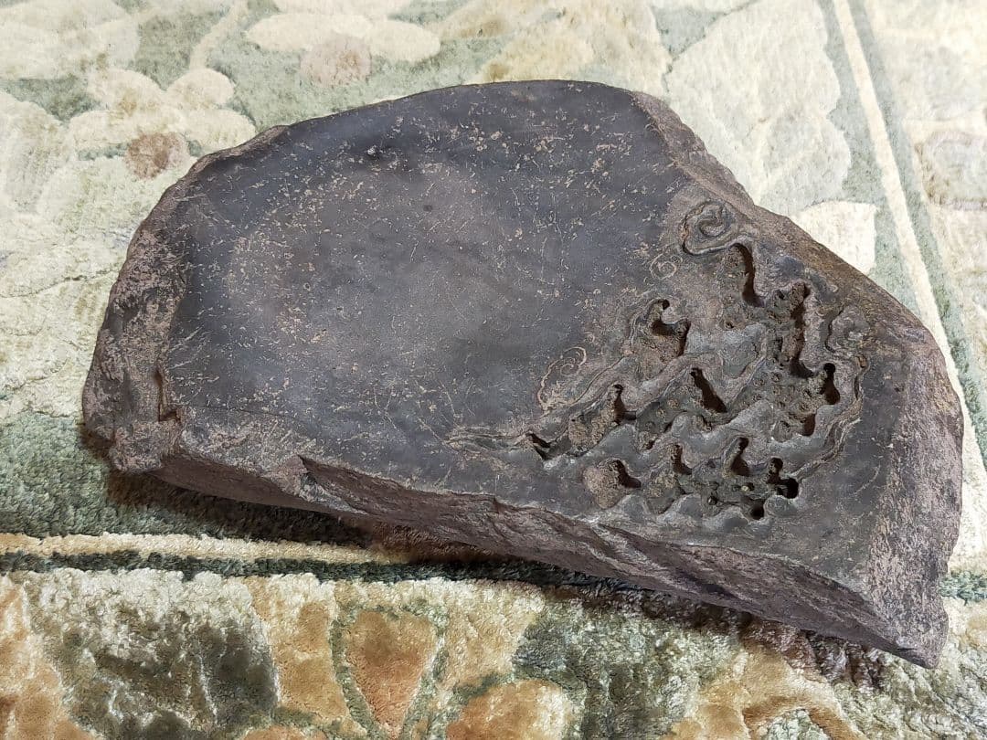 ♥中国　端渓硯　古硯　2.4kg　６　端渓　硯　骨董品