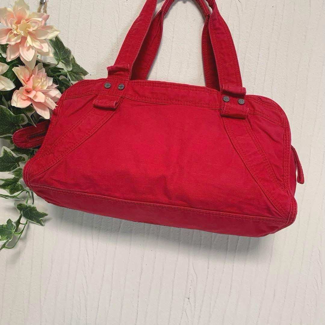 希少◆DIESEL メタルロゴ ハンドバッグ 赤 y2k アーカイブ 00s