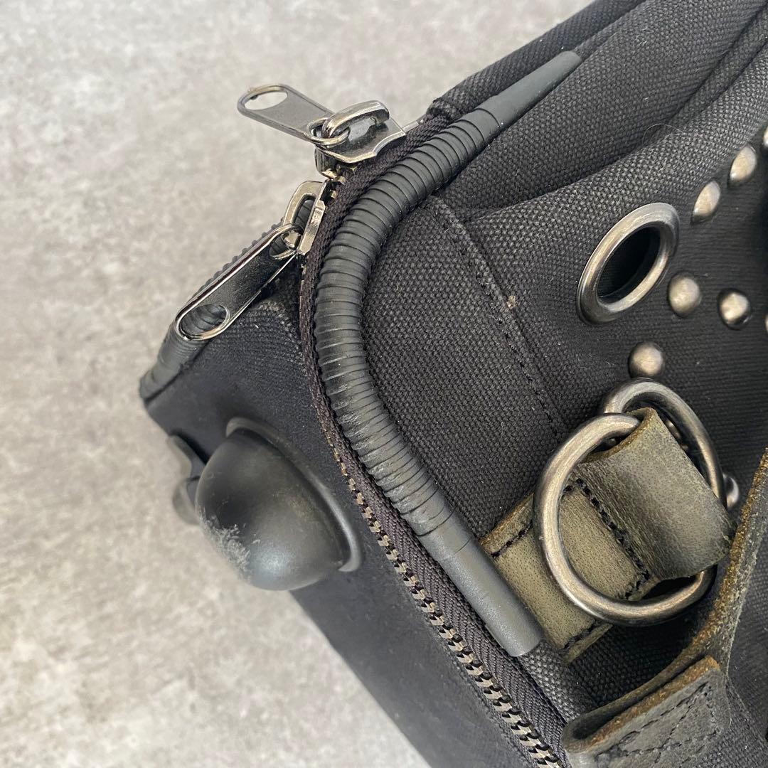 希少　レア　ディーゼル スーツケース　スタッズ　キャンバス　ブラック　y2k