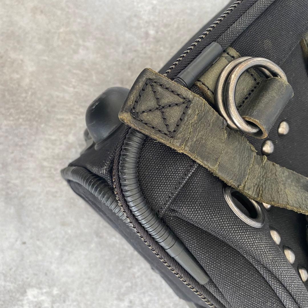 希少　レア　ディーゼル スーツケース　スタッズ　キャンバス　ブラック　y2k