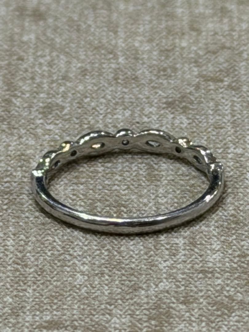 れんちょこ 様FLAGS マーキスカットダイヤプラチナハーフエタニティリング