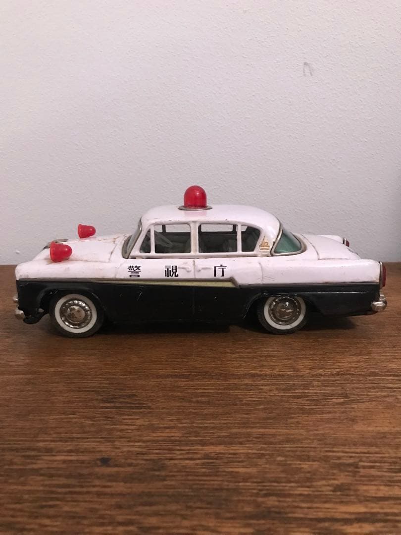 希少 萬代屋 初代トヨペットクラウン 警視庁 ブリキ パトカー 玩具 車 toy