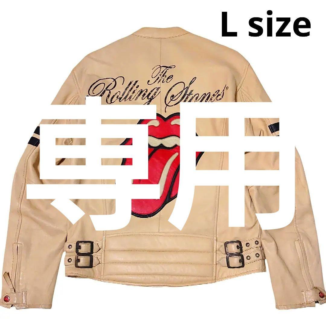 【超希少】ローリングストーンズ 羊革 バック刺繍 シングルライダース L