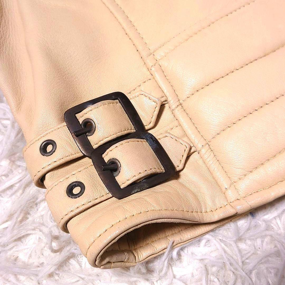 【超希少】ローリングストーンズ 羊革 バック刺繍 シングルライダース L