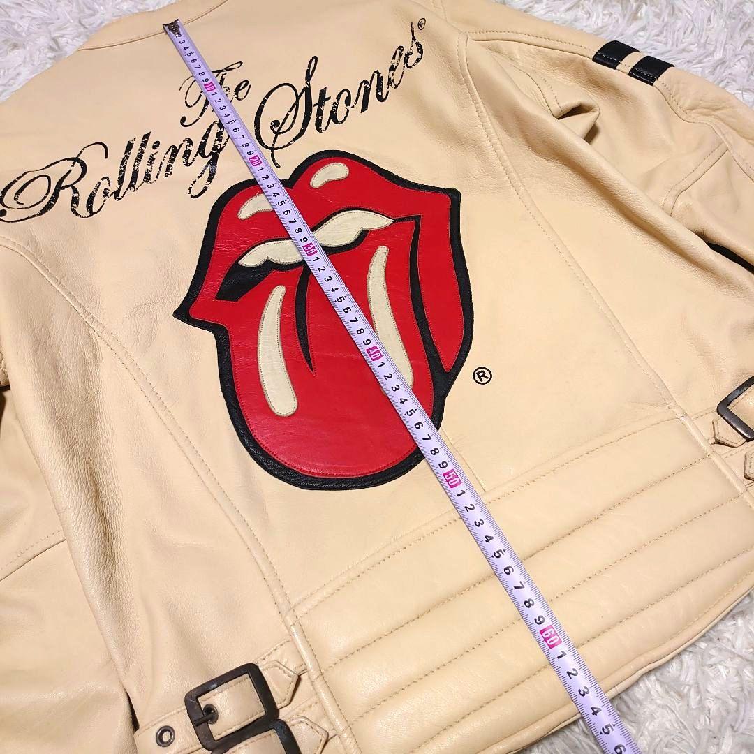 【超希少】ローリングストーンズ 羊革 バック刺繍 シングルライダース L