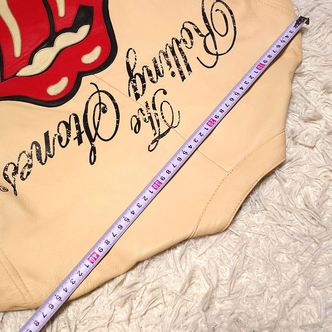 【超希少】ローリングストーンズ 羊革 バック刺繍 シングルライダース L