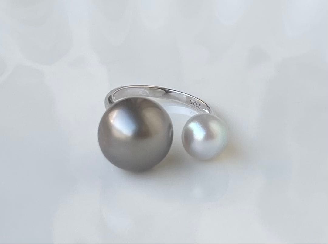 黒蝶真珠 南洋パール あこや真珠ブルー系 s925マット感 上品 ハイブランド