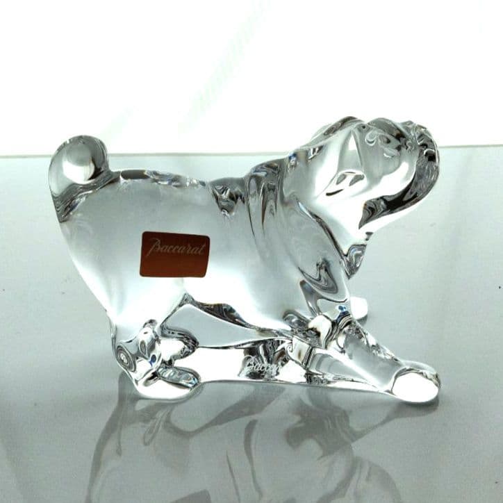 【新品】バカラ　犬　ドック 動物 　置物　 パグ　ブルドック ボストンテリア
