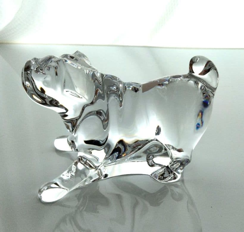 【新品】バカラ　犬　ドック 動物 　置物　 パグ　ブルドック ボストンテリア