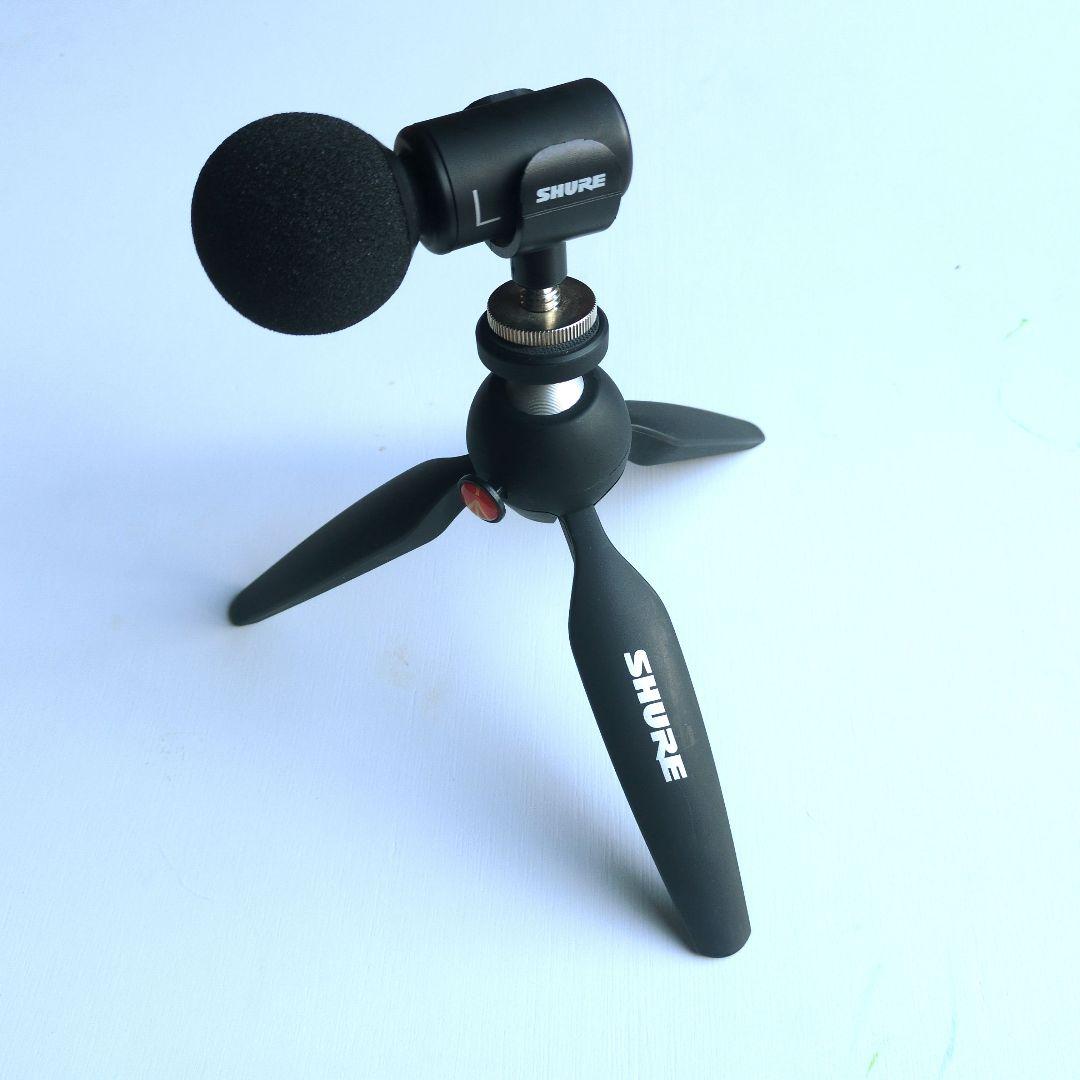 SHURE MV88+ ダイナミックマイク 三脚付き