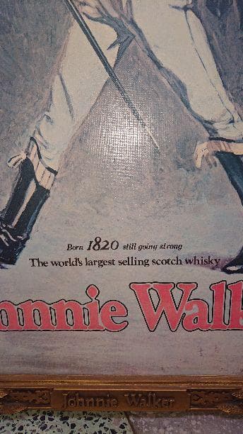 ジョニーウォーカー非売品 油絵風大型ディスプレイ
