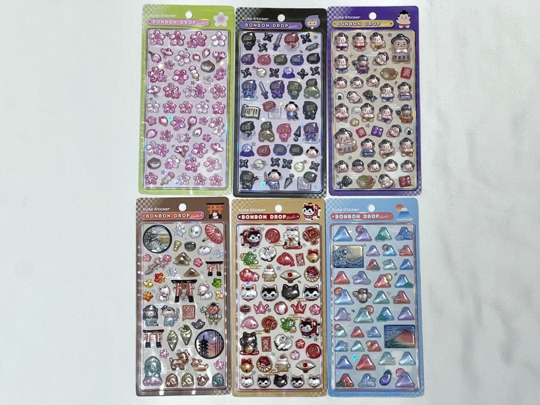 ボンボンドロップシール 和柄 6種セット 正規品 a
