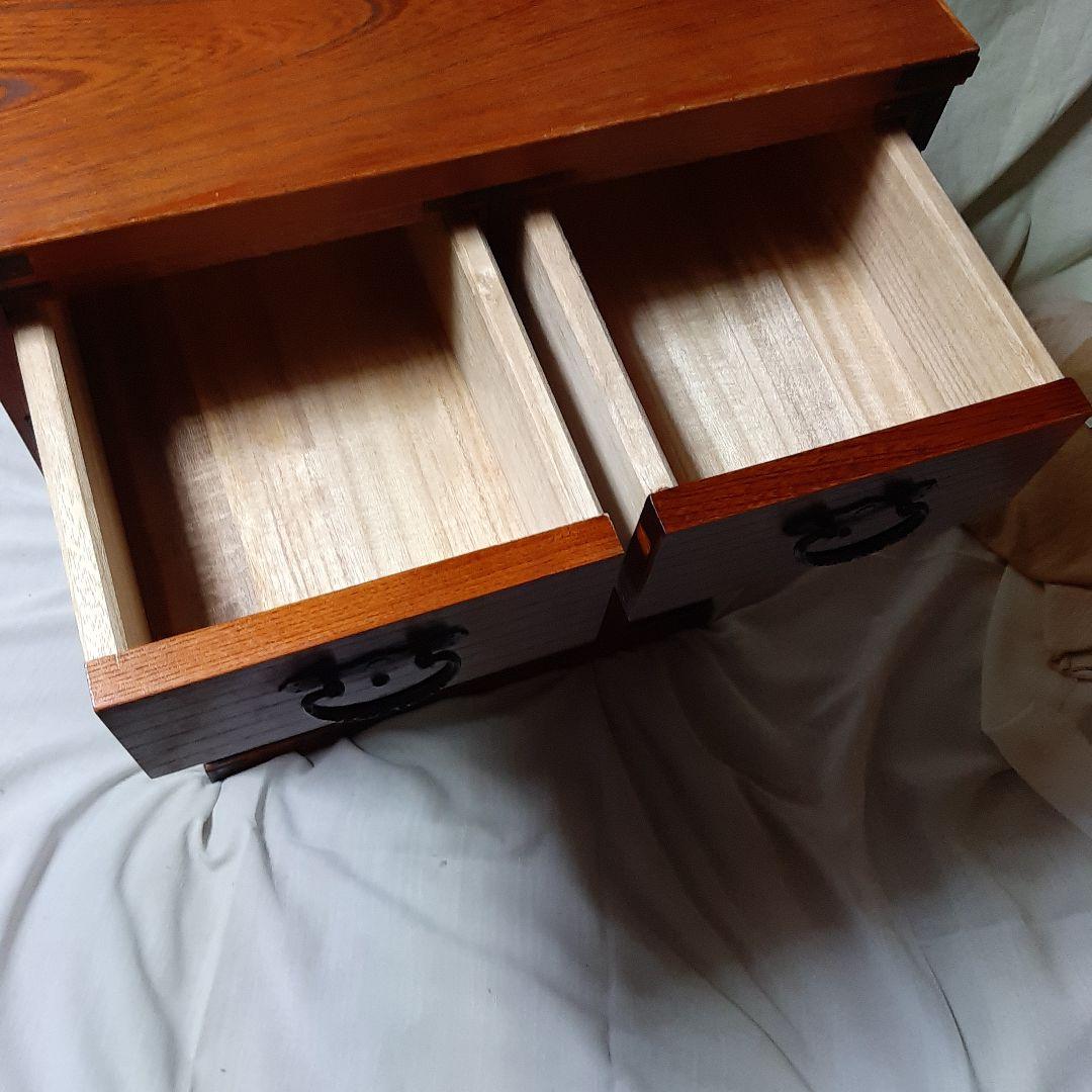 昭和レトロ◆欅製◆伝統工芸整理箪笥◆欅チェスト◆漆塗り◆62cm×44.5cm