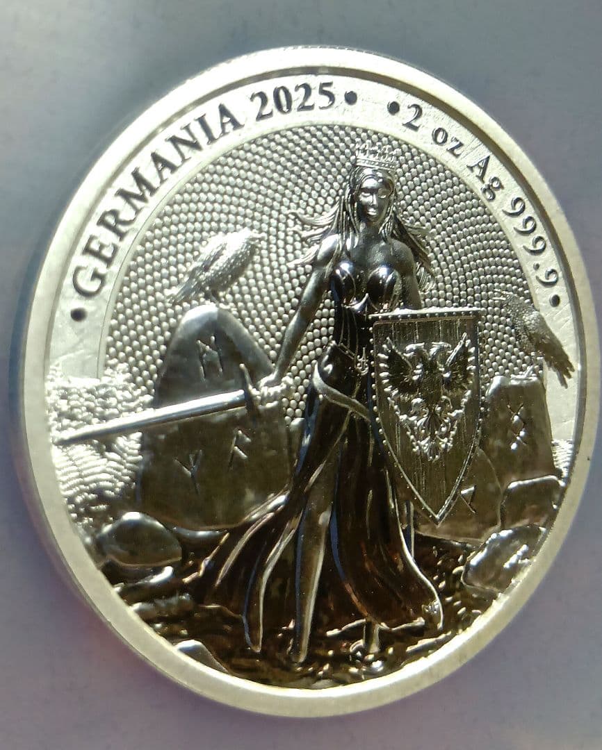 NGC 2025 MS70 ゲルマニア 2オンス 銀貨 希少　1000枚限定