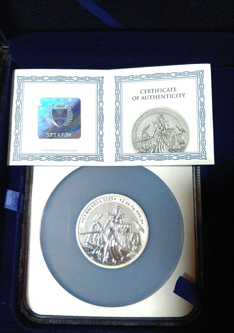 NGC 2025 MS70 ゲルマニア 2オンス 銀貨 希少　1000枚限定