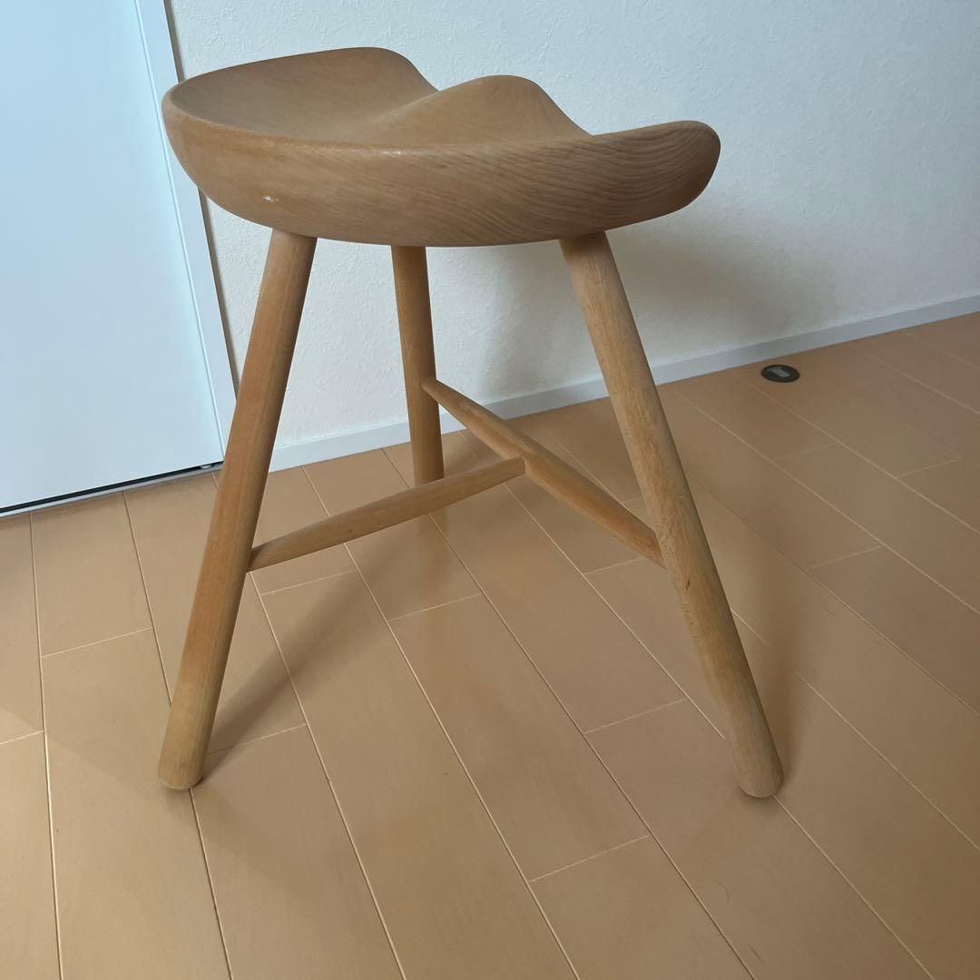 【美品】デンマーク　WERNER シューメーカーチェア　木製スツール　アクタス