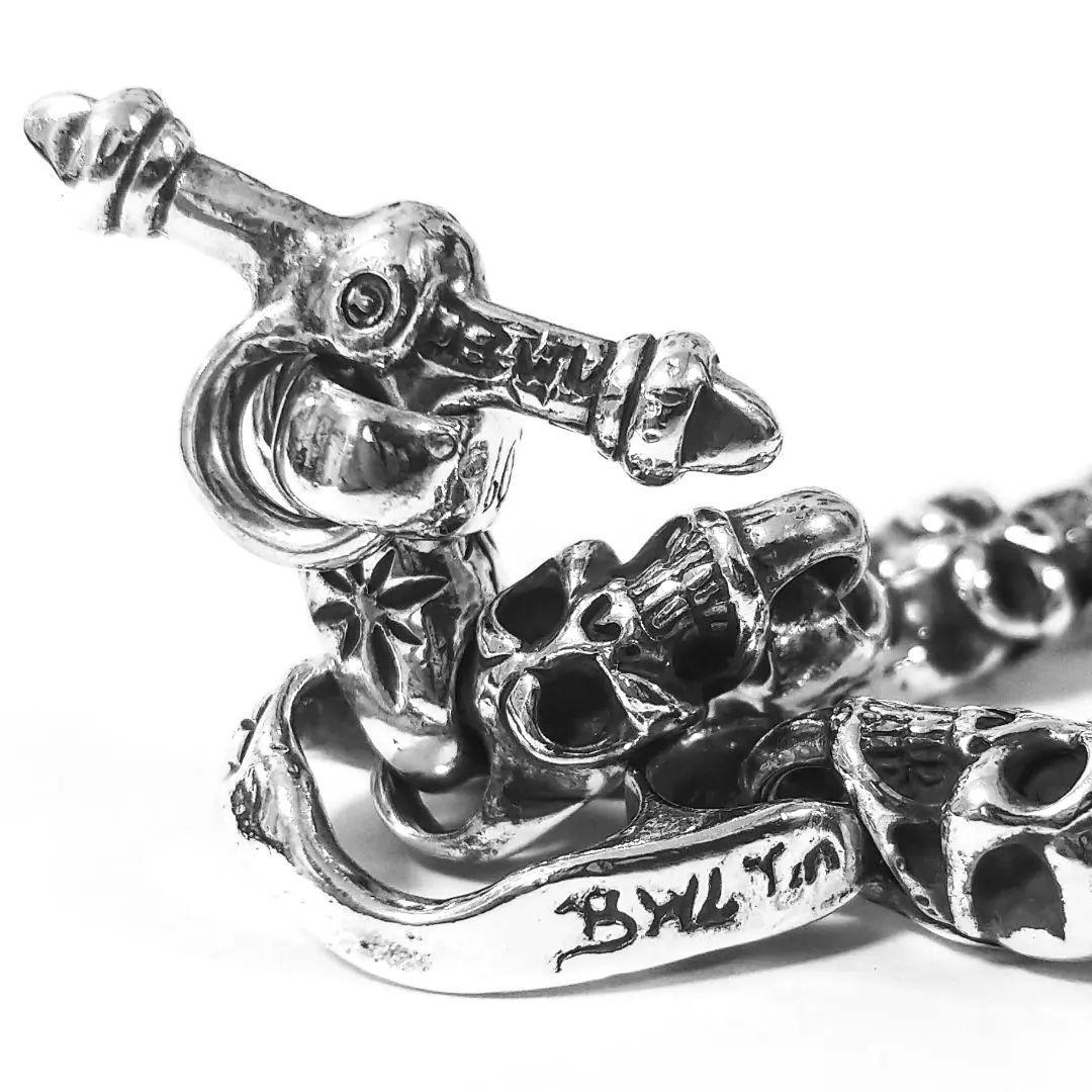 激レア！ ビルウォールレザー ベイビー スカル ミッドスター ブレスレット