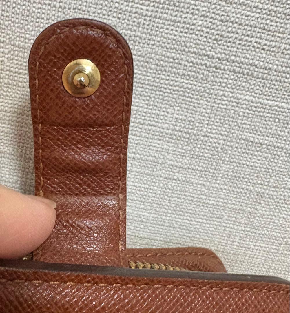 正規品 ルイヴィトン モノグラム 二つ折り財布 使用感あり 箱付