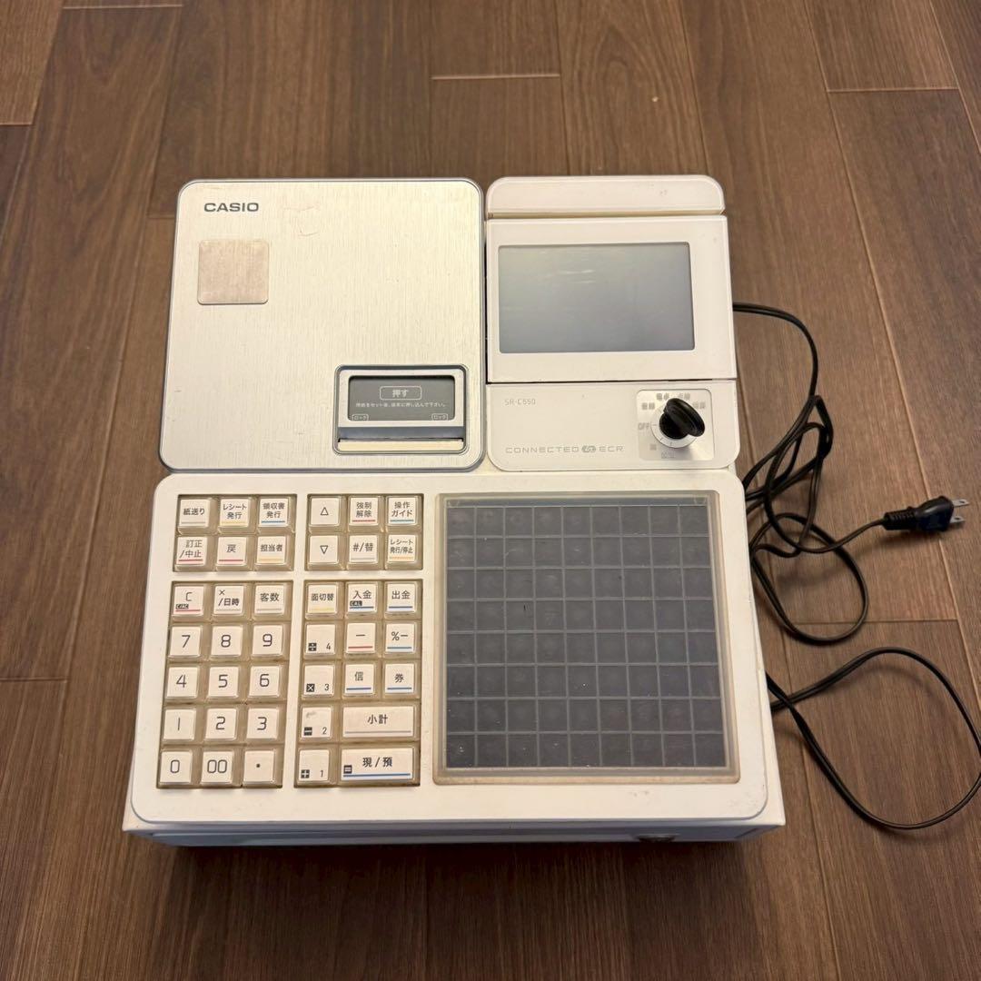 CASIO SR-C550-45WEワンタッチメニュー72種類レジスターホワイト