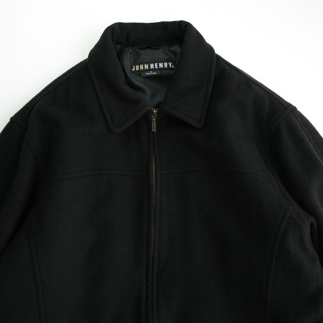 JOHN HENRY 中綿入りウールジャケット 黒 ブラック M