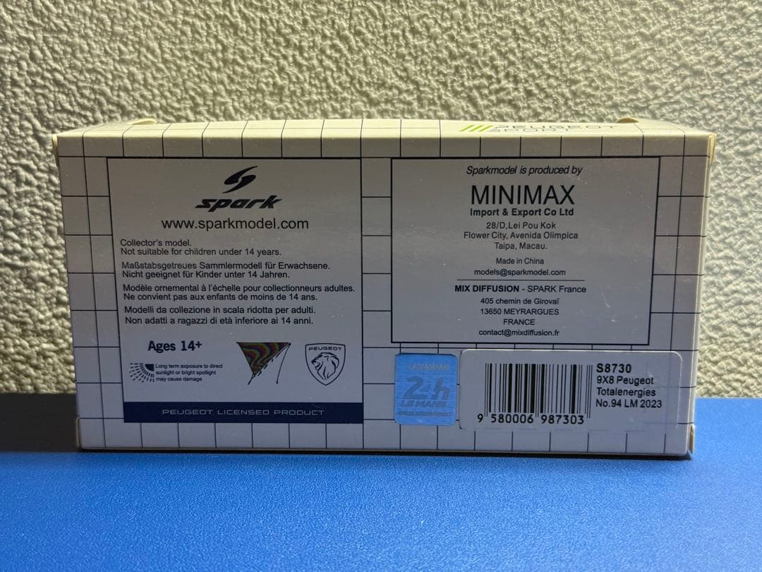 Spark スパーク プジョー 9x8 94号車 ルマン 2023