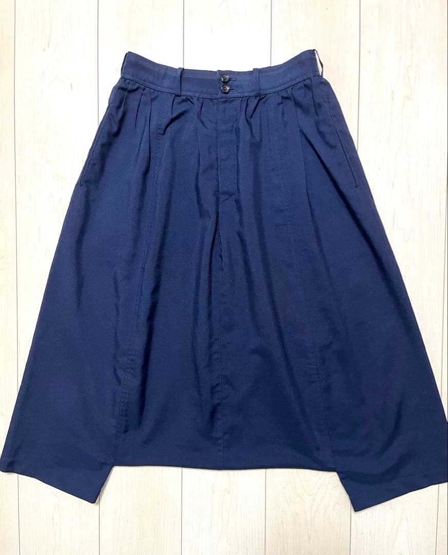 コムデギャルソンコムデギャルソン　サルエルパンツ　ネイビーSサイズ
