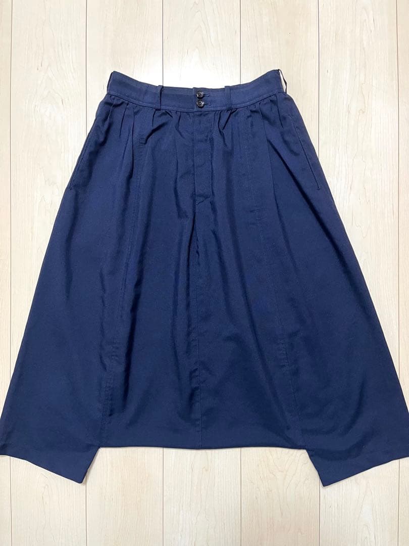 コムデギャルソンコムデギャルソン　サルエルパンツ　ネイビーSサイズ