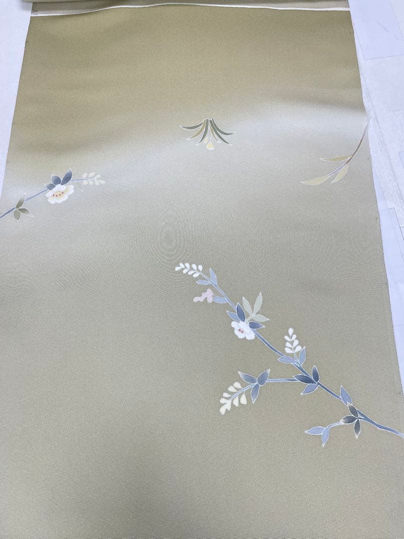 ビ*カ様 本場　加賀友禅　南克治　付下げ　反物　13.90m 濱ちりめん　パール