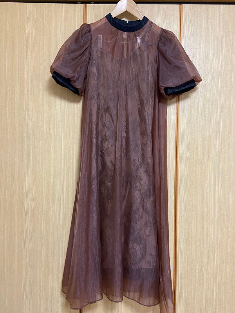 niana Aラインオーガンジーレースレイヤードドレス　Mサイズ　結婚式　妊婦