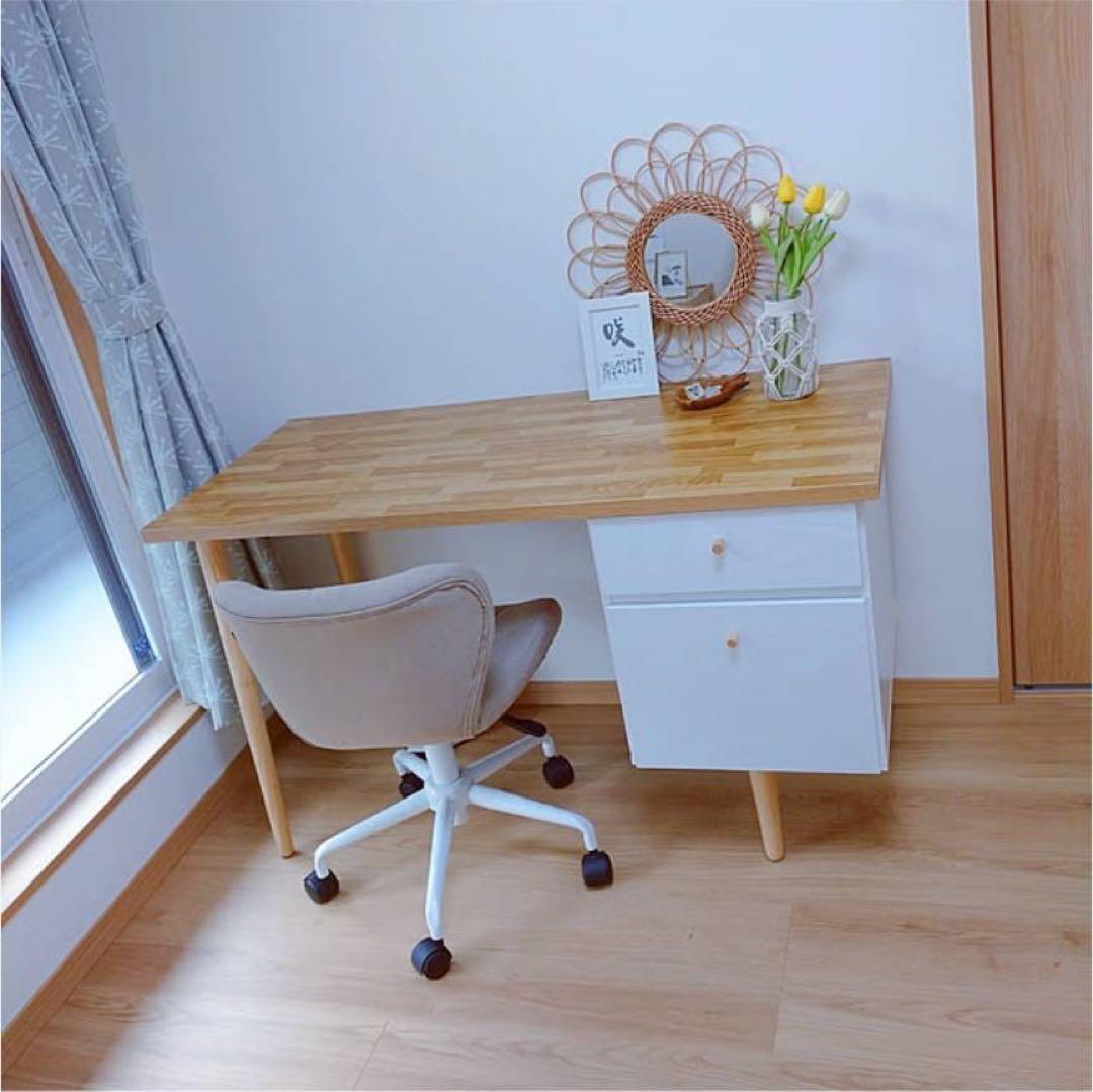 【送料込】パソコンデスク 作業机 テーブル 学習机 家具 木製家具