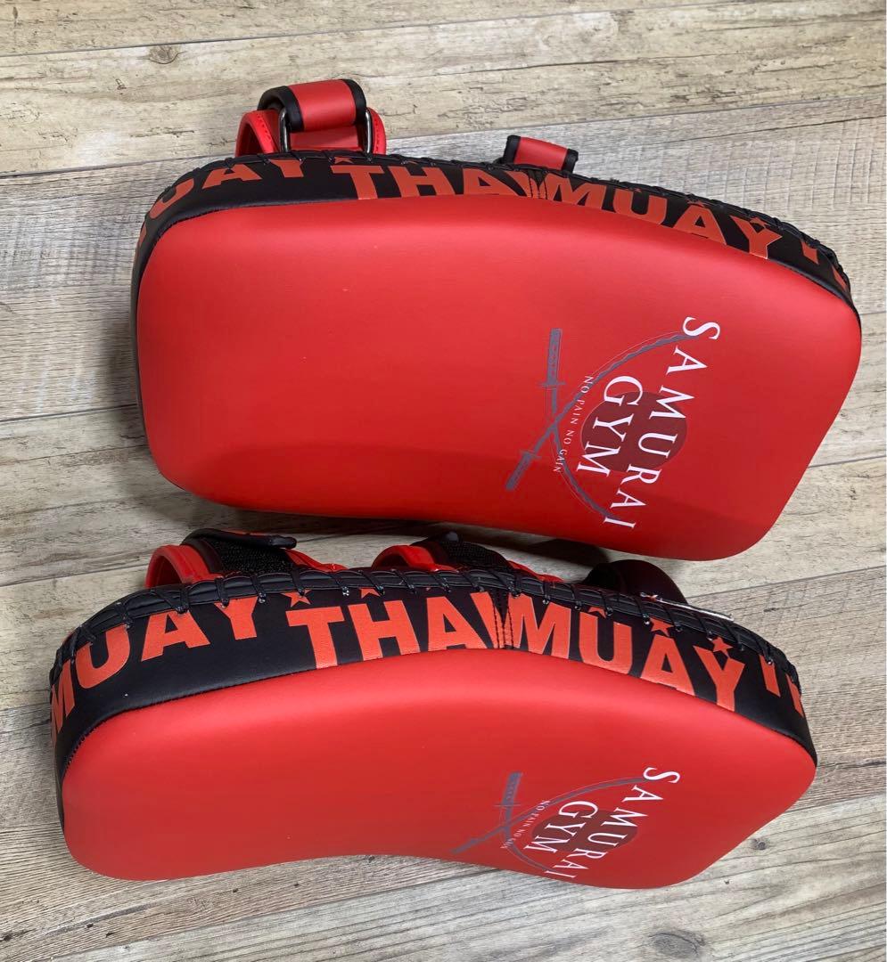 SAMURAI GYM キックミット 新品 レッド/ブラック