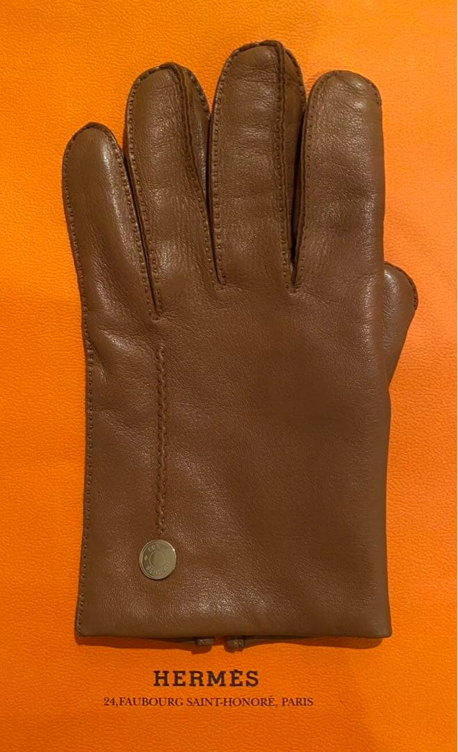 HERMES ラムレザー　メンズ手袋