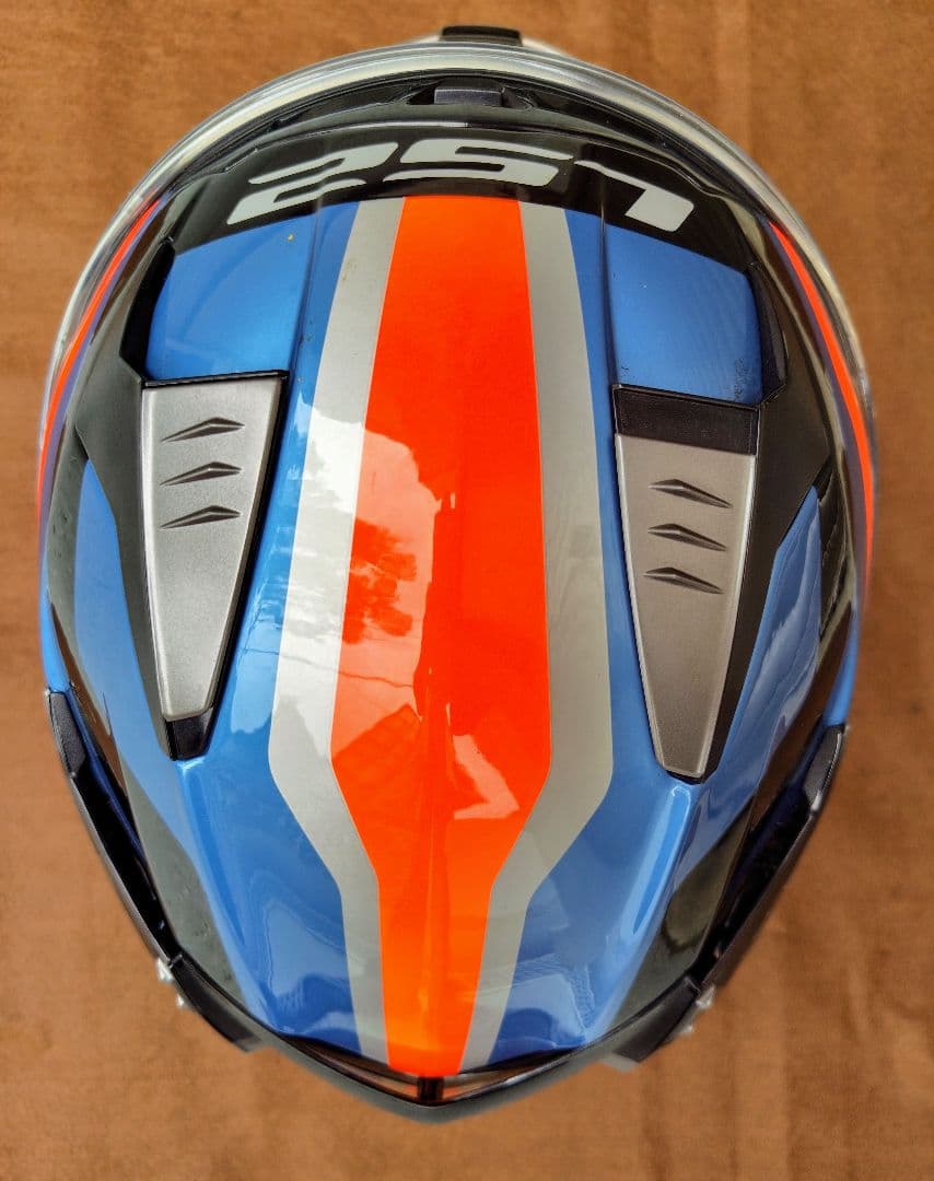 LS2 フルフェイスヘルメット challengerF 青/オレンジ/黒