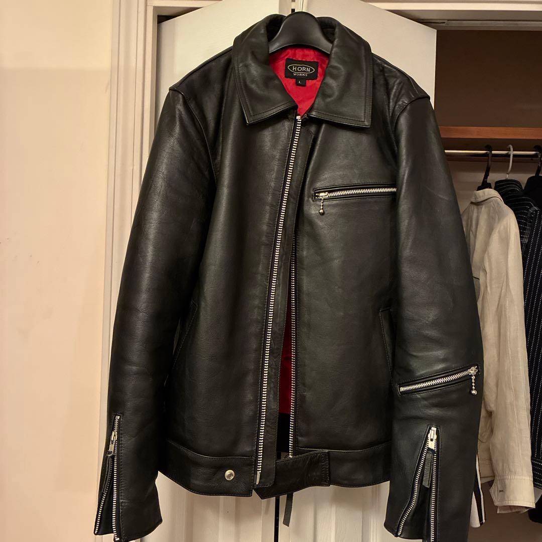 シングルライダースジャケット　ホーンワークス‼️値下げ‼️早い者勝ち