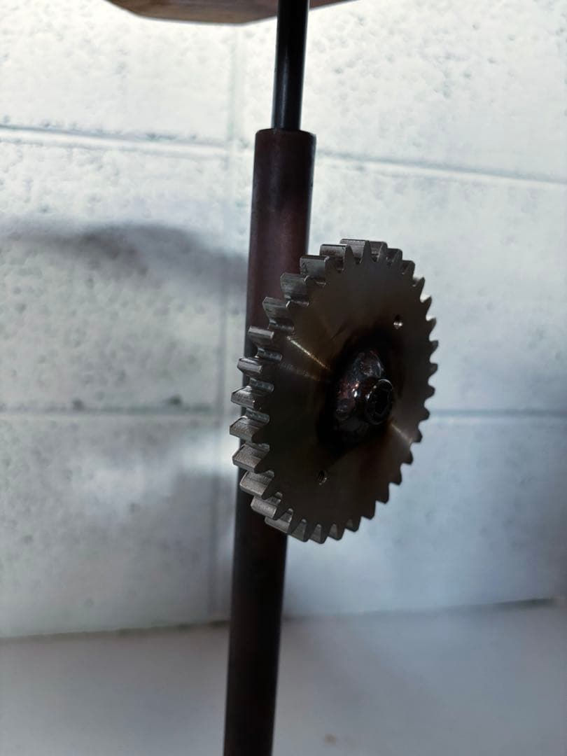 欅サイドテーブル　高さ調整可能　インダストリアル家具　コーヒーテーブル