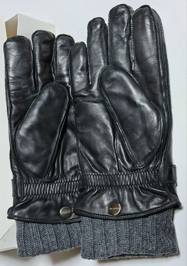 あ*る様 COACH 本革レザー 手袋 黒