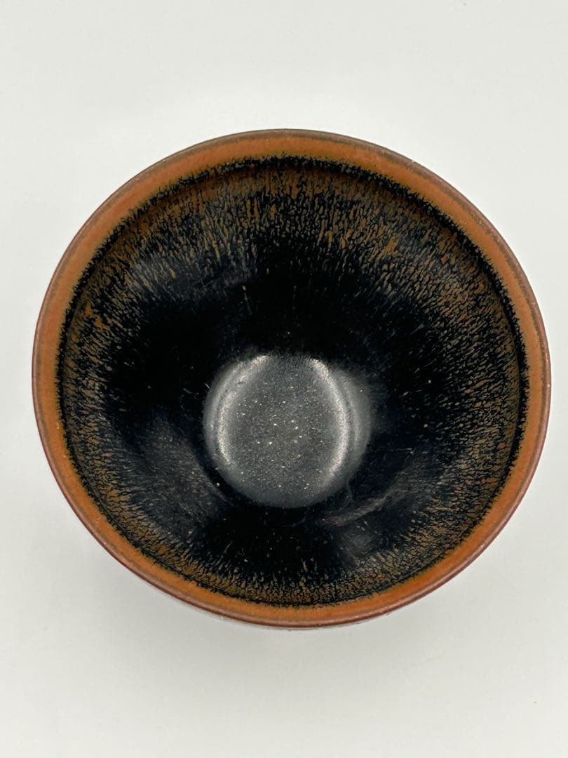 ★0017　宋時代　建窯 兎豪釉天目茶碗 茶道具 茶器 唐物天目 中国美術