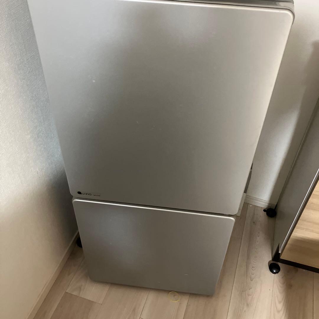 【送料込】ユーイング110L　UR-J110Fシルバー冷蔵庫 4段棚付き