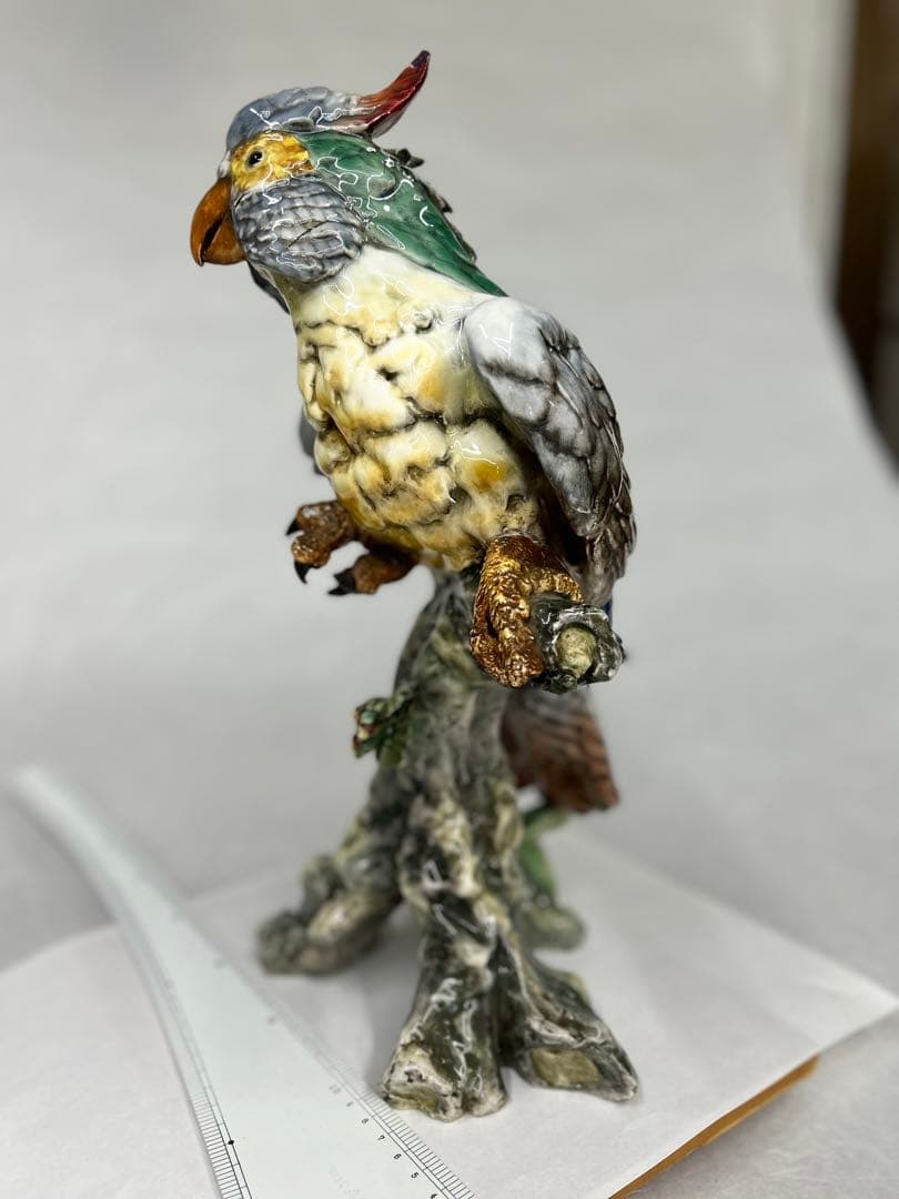 オウム　置き物　イタリア製　オブジェ　コレクション 鳥