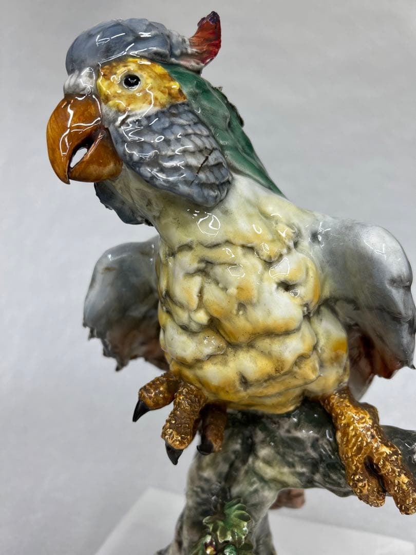 オウム　置き物　イタリア製　オブジェ　コレクション 鳥