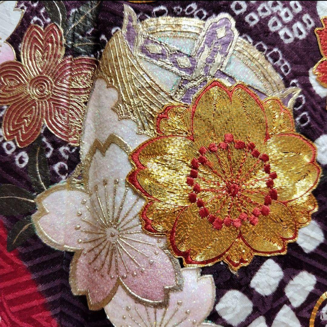 振袖フルセット(7点)・成人式・手絞り・京都きもの友禅・本絞り・豪華刺繍・逸品