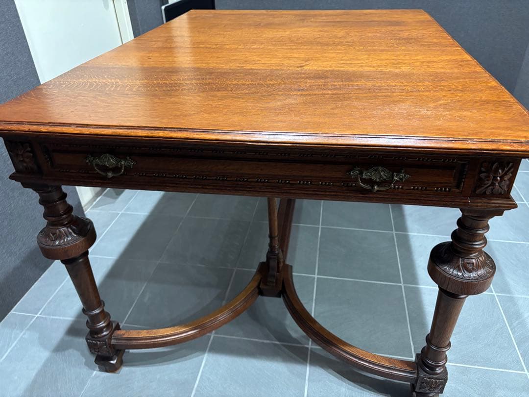 アンティーク　センターテーブル　オーク材テーブル