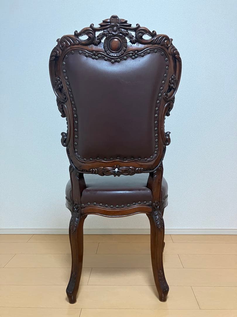 専用　アンティーク　猫足　革張り　ダイニングチェア