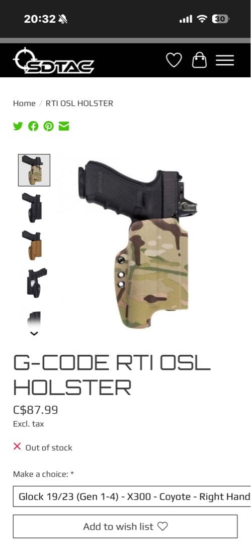 g19 x300 実物　G-code マルチカム フルガード　ブラックホーク