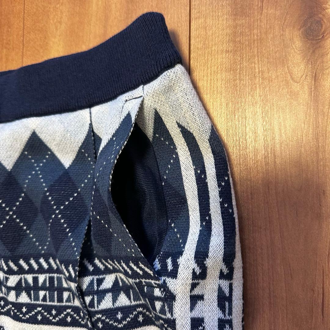 長袖　ニット　セーター　巻きスカート　セットアップ　秋冬　ウール混　ネイビー　S