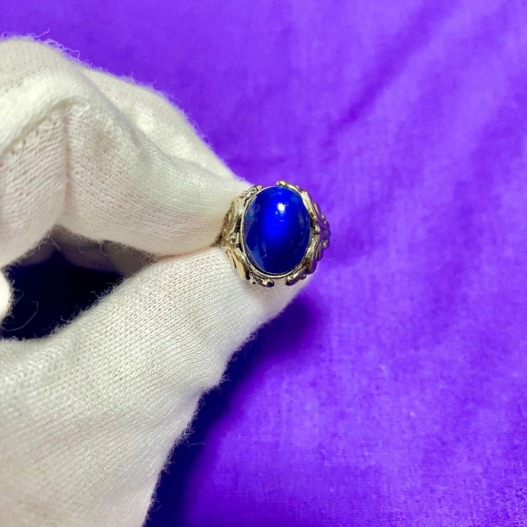 【上級呪物】蒼煌の指環 ～深青霊石が導く洞察と守護の環～