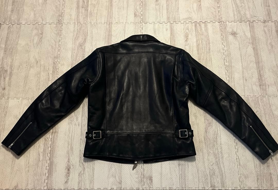 ハーレーダビットソン シングルライダース 牛革 ブラック　L